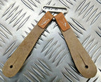 Ex British Army Braces Replacement Leather tab for Buttons x1