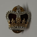 Officers Rank Crown Snap Pin Metal Badge Genuine British Issue RM6