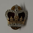 Officers Rank Crown Snap Pin Metal Badge Genuine British Issue RM6