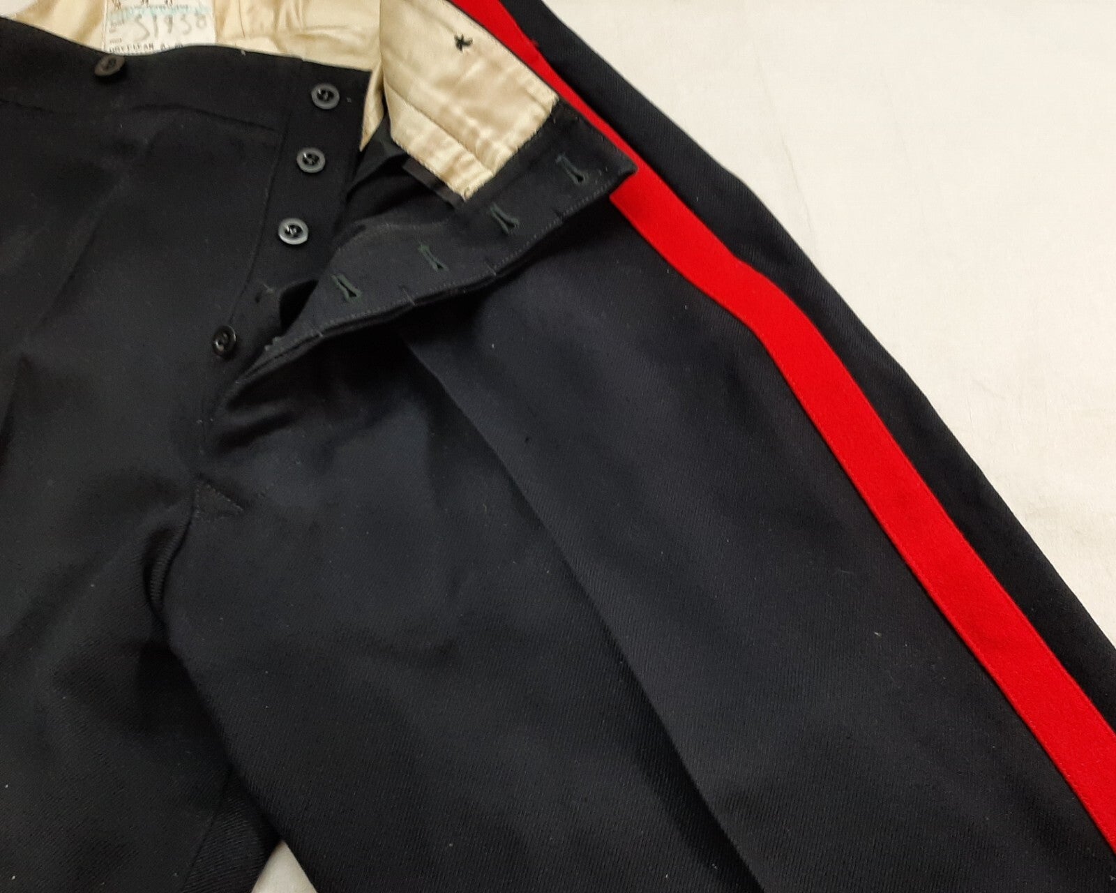 No1 Dress Trousers British Army Blues Pattern RMAS With 1" Red Stripes W34"