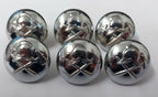 Obsolete Army Firefighters Dress Chrome Buttons 36L Ring Back Shank - NEW