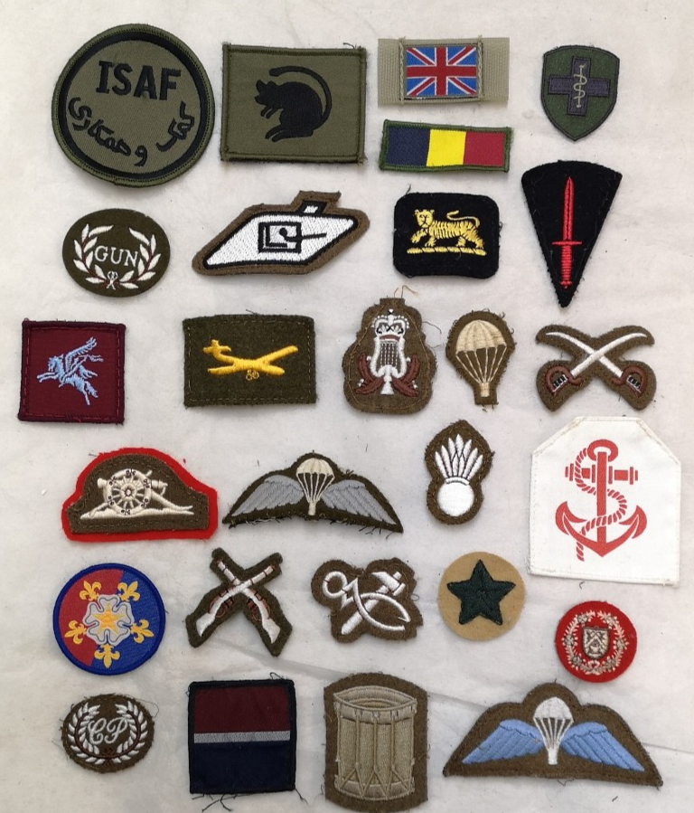 Various TRF / Qualification / Trade / Army / Navy / Air Force Patches set of 27