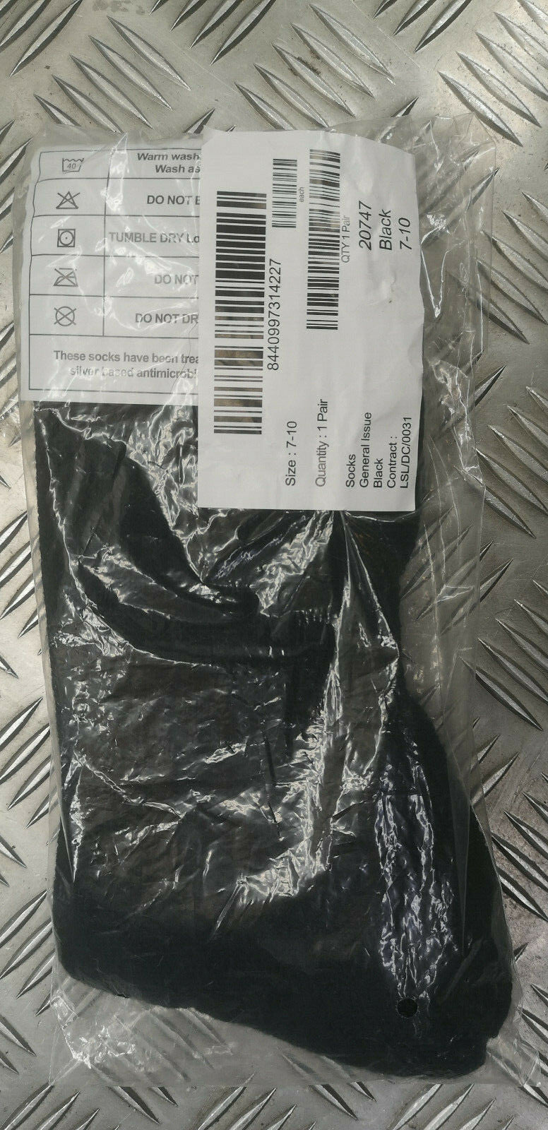 British Army Issue Thick Black General Combat Socks Poly Nylon - NEW