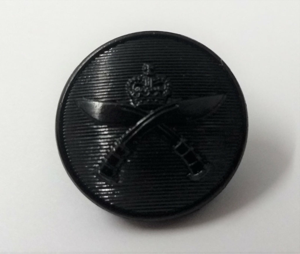 Genuine British Army Queens Gurkha (Rifles) Issue Dress Black Buttons RGR X 10
