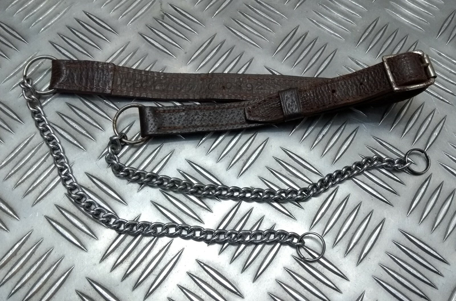 Vintage Sporran Strap Leather With Chains World War Two Pattern Unissued NOS S