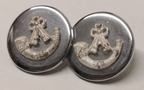 Blazer Buttons with Raised Light Infantry Insignia 24L Chrome / Silver x2
