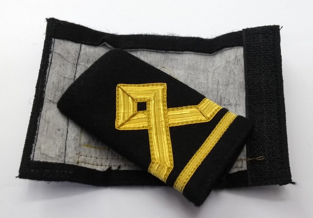 Naval Shoulder Slides / Boards Officers Style Gold Lace Navy NEW