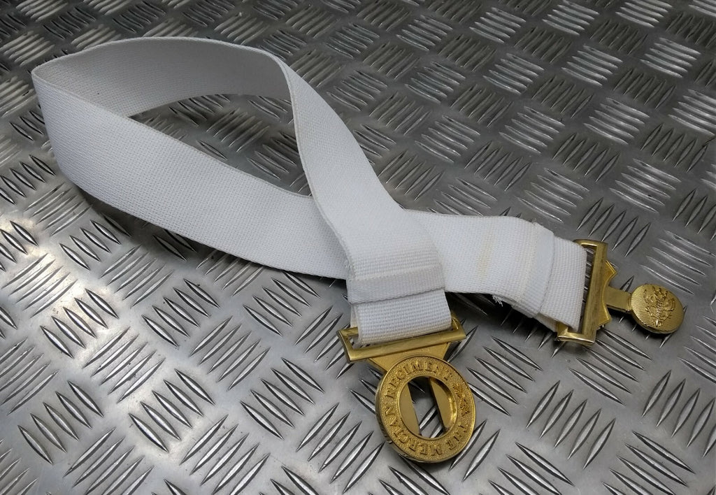 Mercian Regiment White Courlene Parade Belt With Buckle
