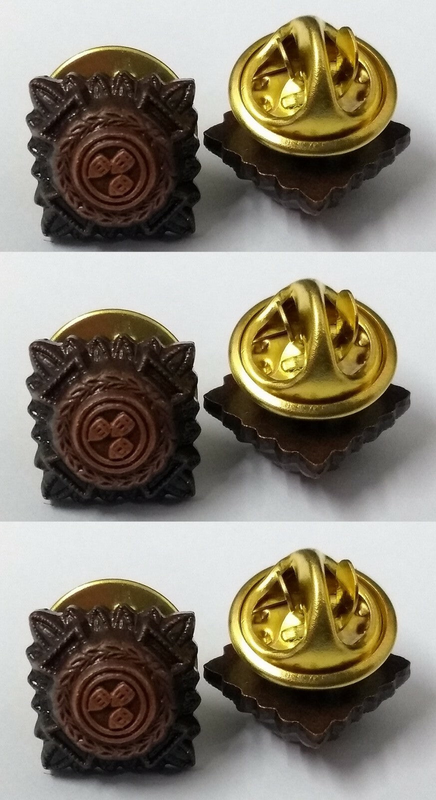 Army Bronze Star 3/8" Subdued Officer Rank Pips Bath Stars Snap Pin X6 GIM154