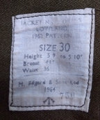 No2 Lowland Jacket British 1962 Pattern Dress Doublet RRS Drab Green