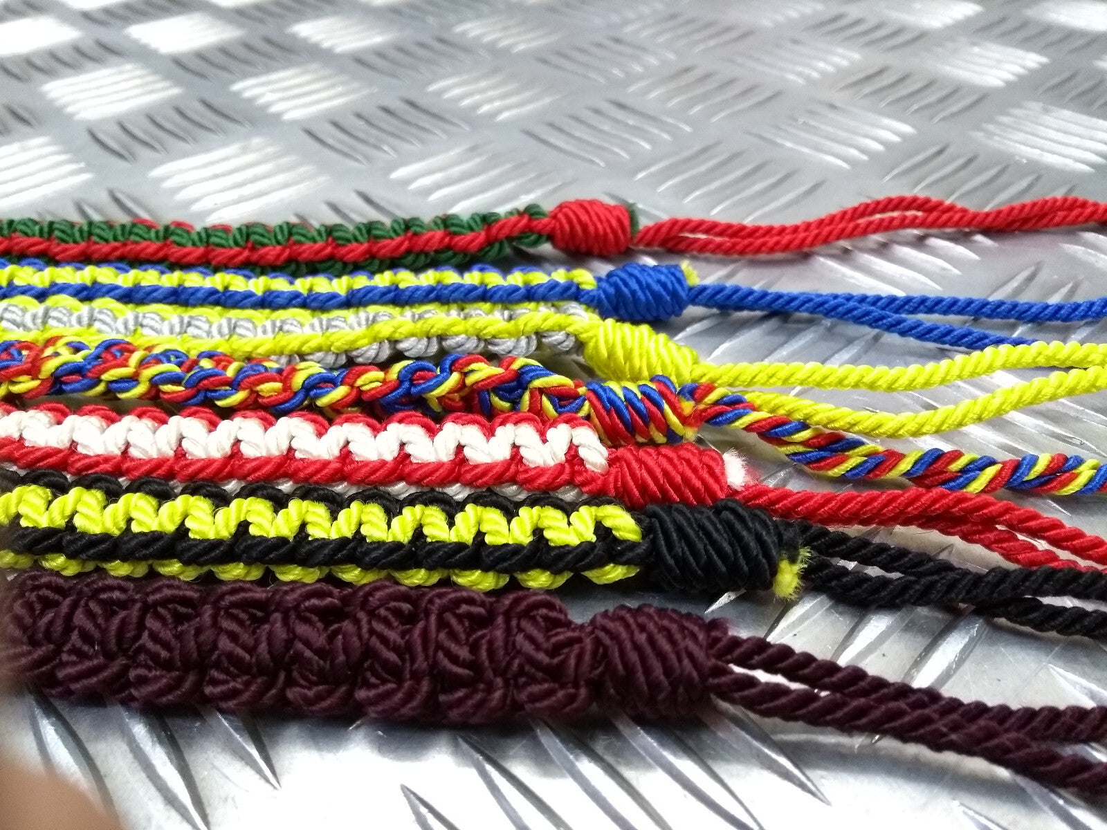 British Army Regiments 3 ply Macramé Cord Ceremonial Lanyards, Rare Set of 7