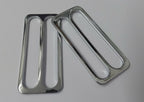 Genuine British Chrome Stable & Parade Belt Sliders Adjusters x2 STD233