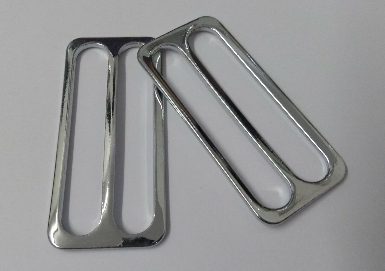 Genuine British Chrome Stable & Parade Belt Sliders Adjusters x2 STD233