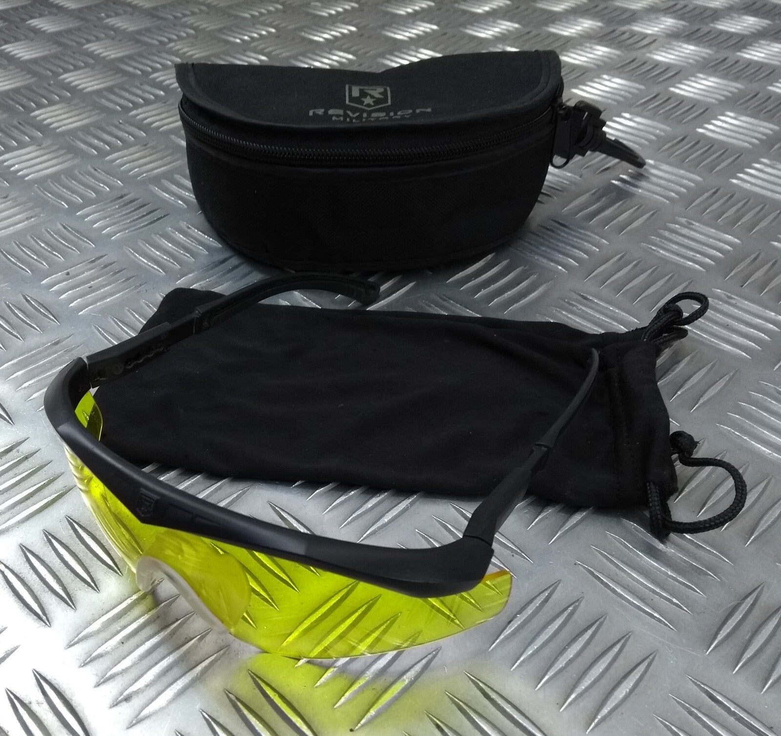 Army Ballistic Glasses Revision Version 1 Hi Contrast Yellow Lens & Soft Case