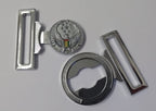 Abu Dhabi Buckle UAE Chrome Insignia Belt Locket Clasp Made in England 53mm