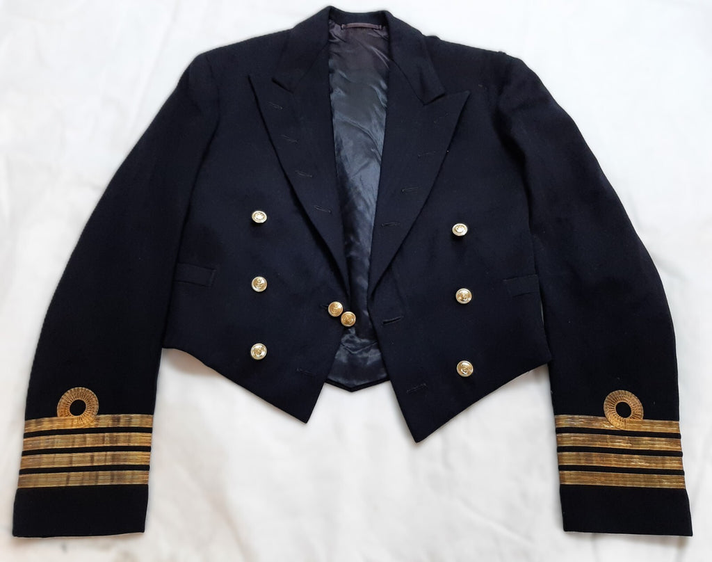 Navy Mess Jacket Cap Rank Curls British Naval 50s Pattern Ofc Dress RN