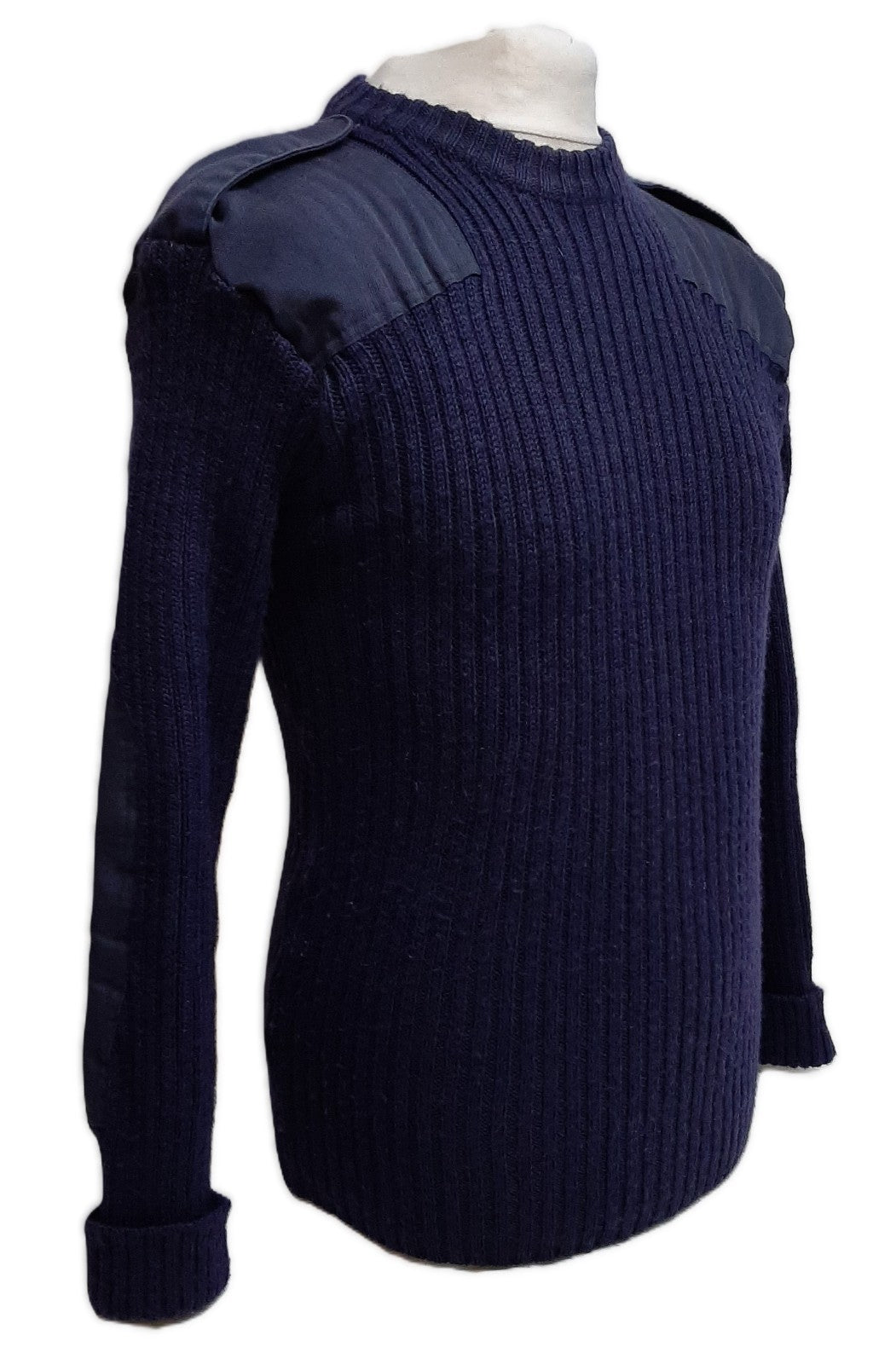 Navy Commando Jumper British Forces Ribbed Naval Blue Pullover No Insignia M