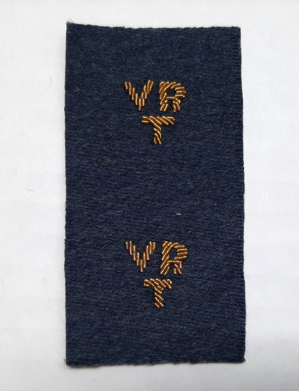 RAF Royal Air Force VRT Badges Mess Dress Old Pattern Hand Embroidered Uncut 1 Pair