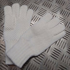 White Waffle Gloves Liners UK Made Size Small / Medium NEW