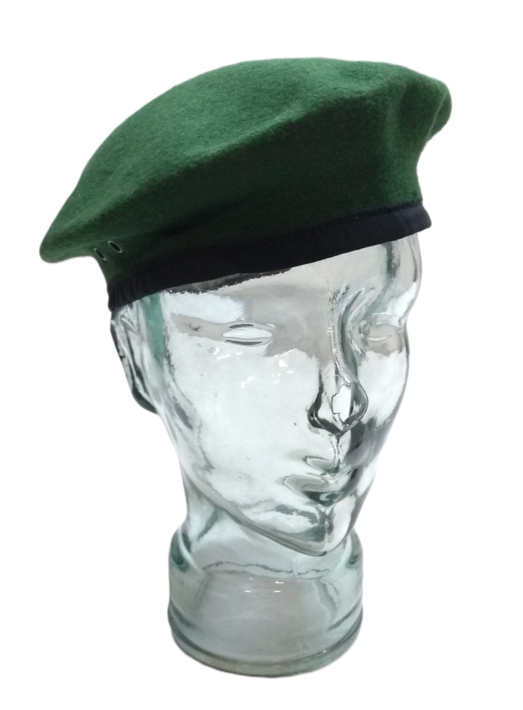 Green Beret Army Goldings UK Pattern Wool / Silky Lining & Petersham Trim 61cm.