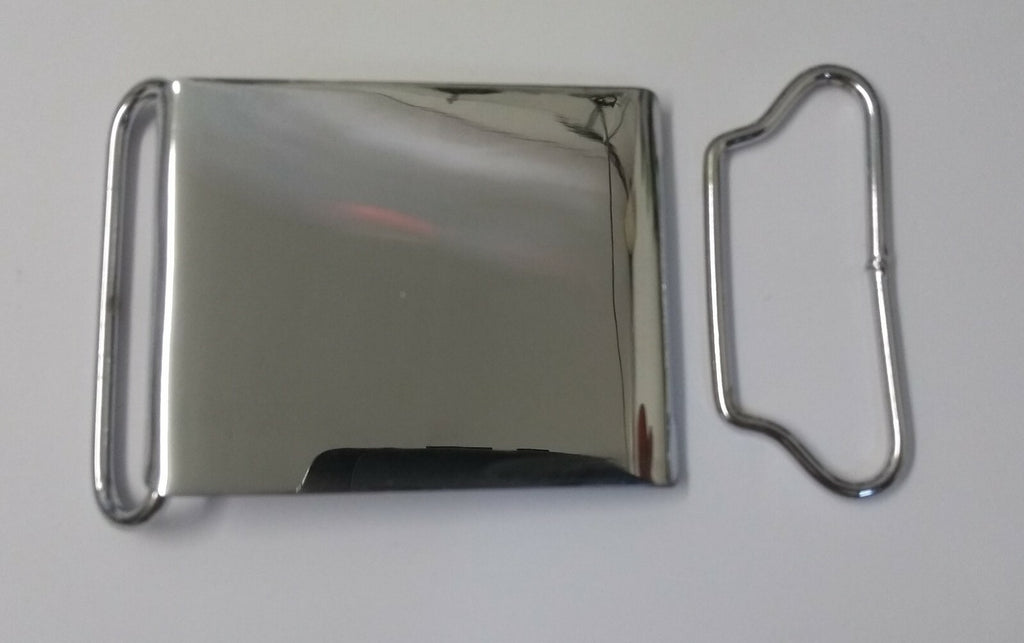 Genuine Issue Plain Chrome Plate Ceremonial Parade Belt Buckle