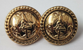 Genuine Issue Navy Eagle and Anchor Insignia Ring Back Buttons X2 V0342