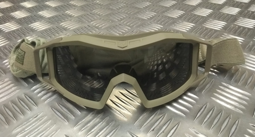 Army Ballistic Goggles British Revision Wolf Spider Coyote / Tan Three Lens Kit