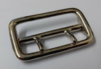 Sam Browne Buckle Nickel Plate Double Prong