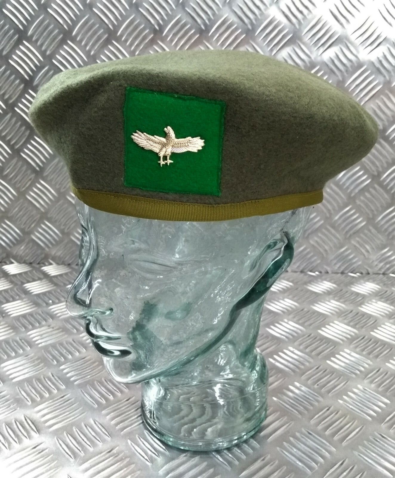 Wool Beret H&S & Small Eagle Badge Size 57cm NEW