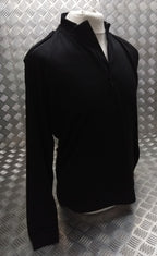 Black Technical Delta Stealth Self Wicking Technical Activewear Top Long Sleeve