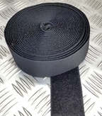 Black 50mm wide Rip & Grip / Hook & Loop / only soft Loop side 50cm length