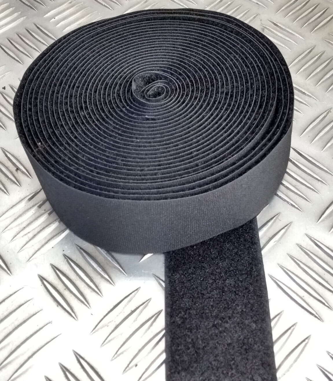 Black 50mm wide Rip & Grip / Hook & Loop / only soft Loop side 50cm length