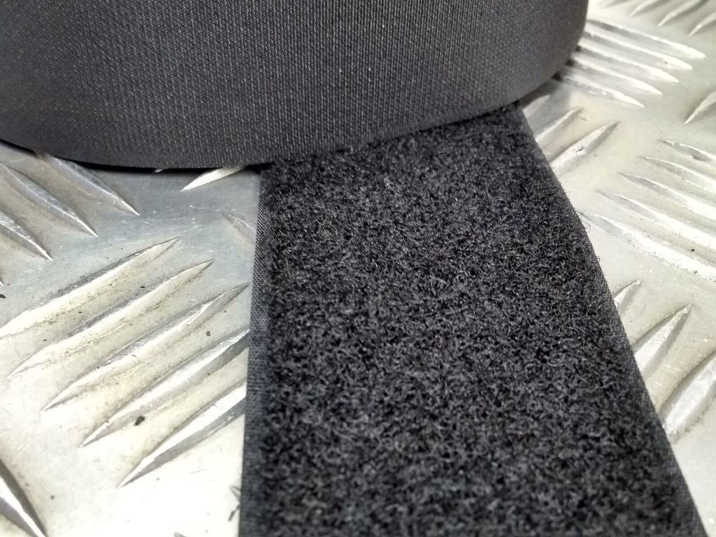 Black 50mm wide Rip & Grip / Hook & Loop / only soft Loop side 50cm length