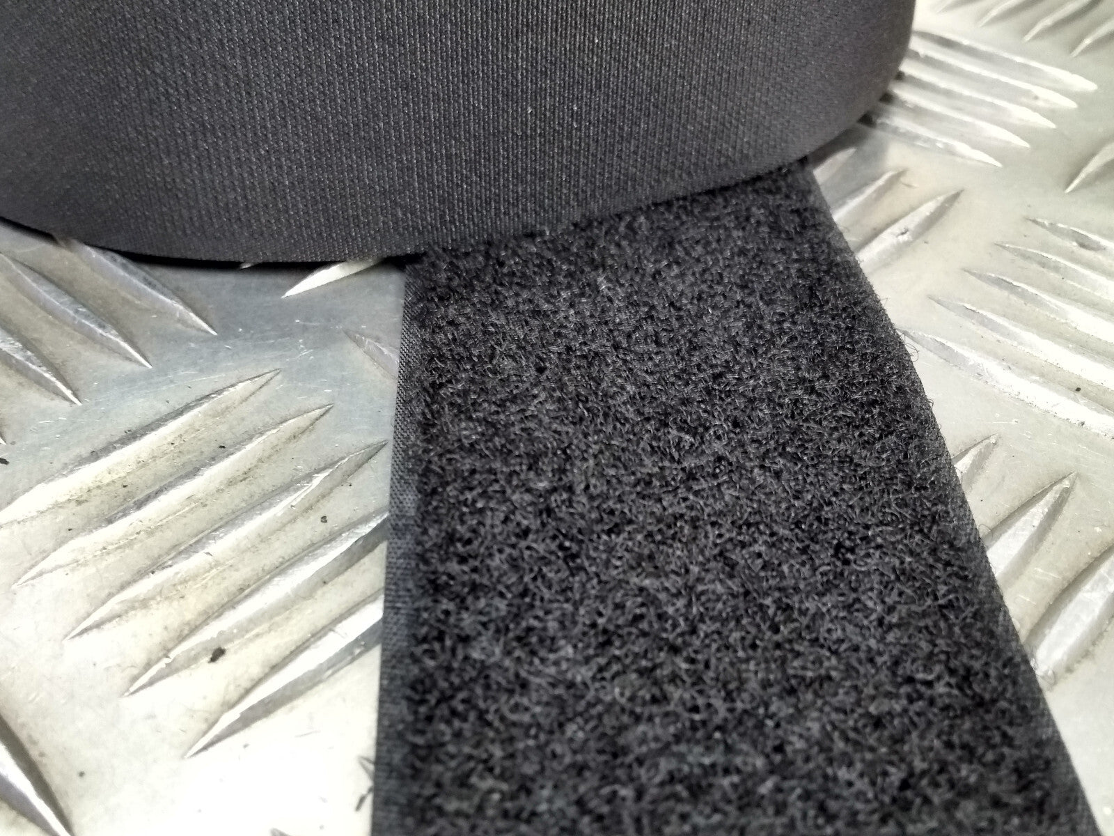 Black 50mm wide Rip & Grip / Hook & Loop / only soft Loop side 50cm length