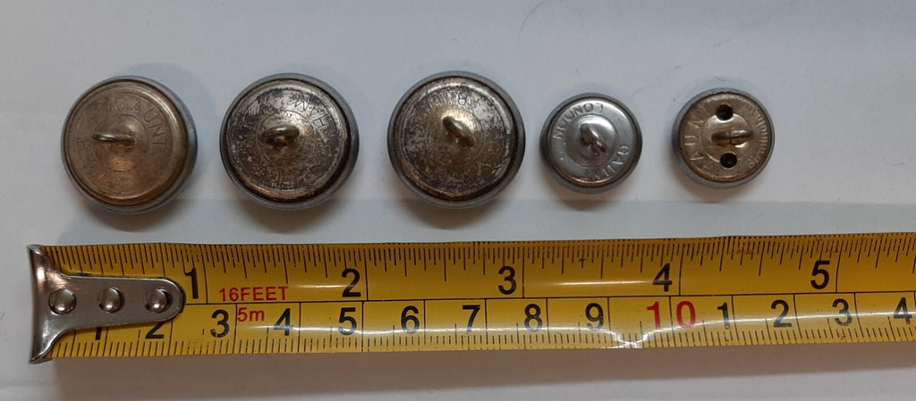 Britannia B.O.E Insignia Assorted Ring Back Obsolete Buttons for Collectors X5