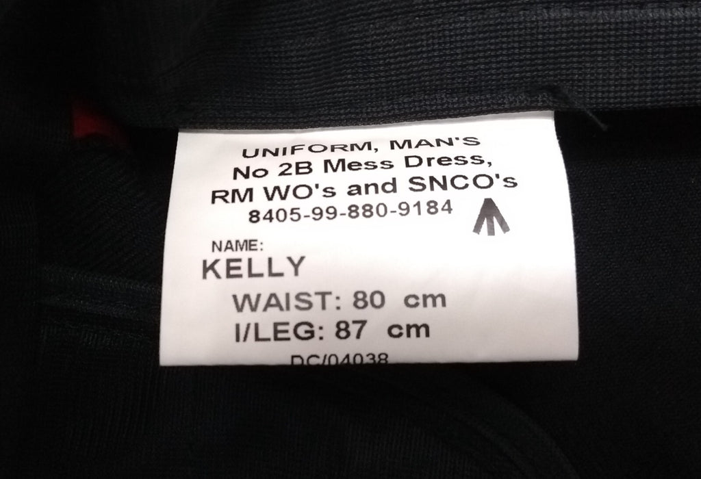 No2B Mess Trousers RM British Marines Naval Uniform for WO`s & SNCO No2 B W32"