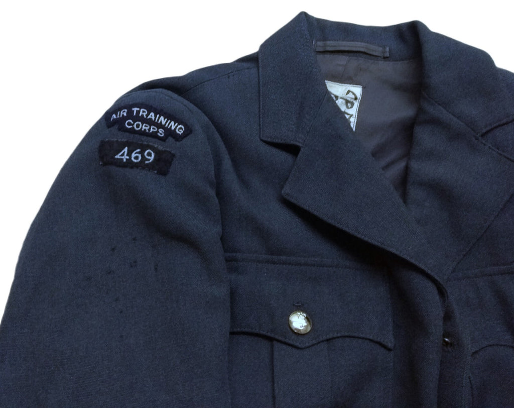 RAF Royal Air Force Vintage Jacket Airforce Blue Grey Colour 469 SQD Lowestoft