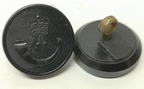 The Rifles 38L Black Nylon Buttons with Queen Elizabeth's Crown x4