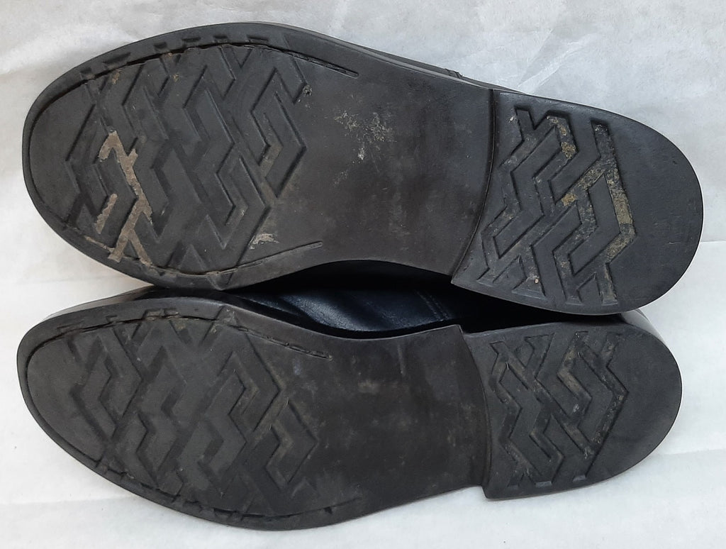 Service Shoes Black Leather British Army Pattern DMS Sole Toe Cap Section USED