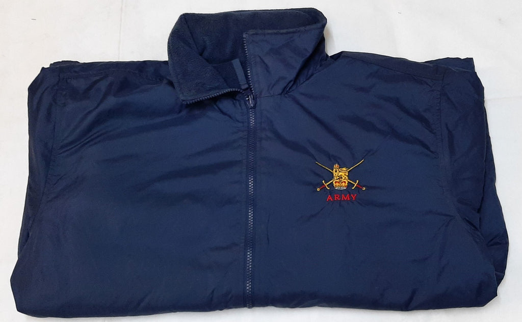 Reversible Soft Shell Fleece Jacket With British Army Embroidered Insignia Med