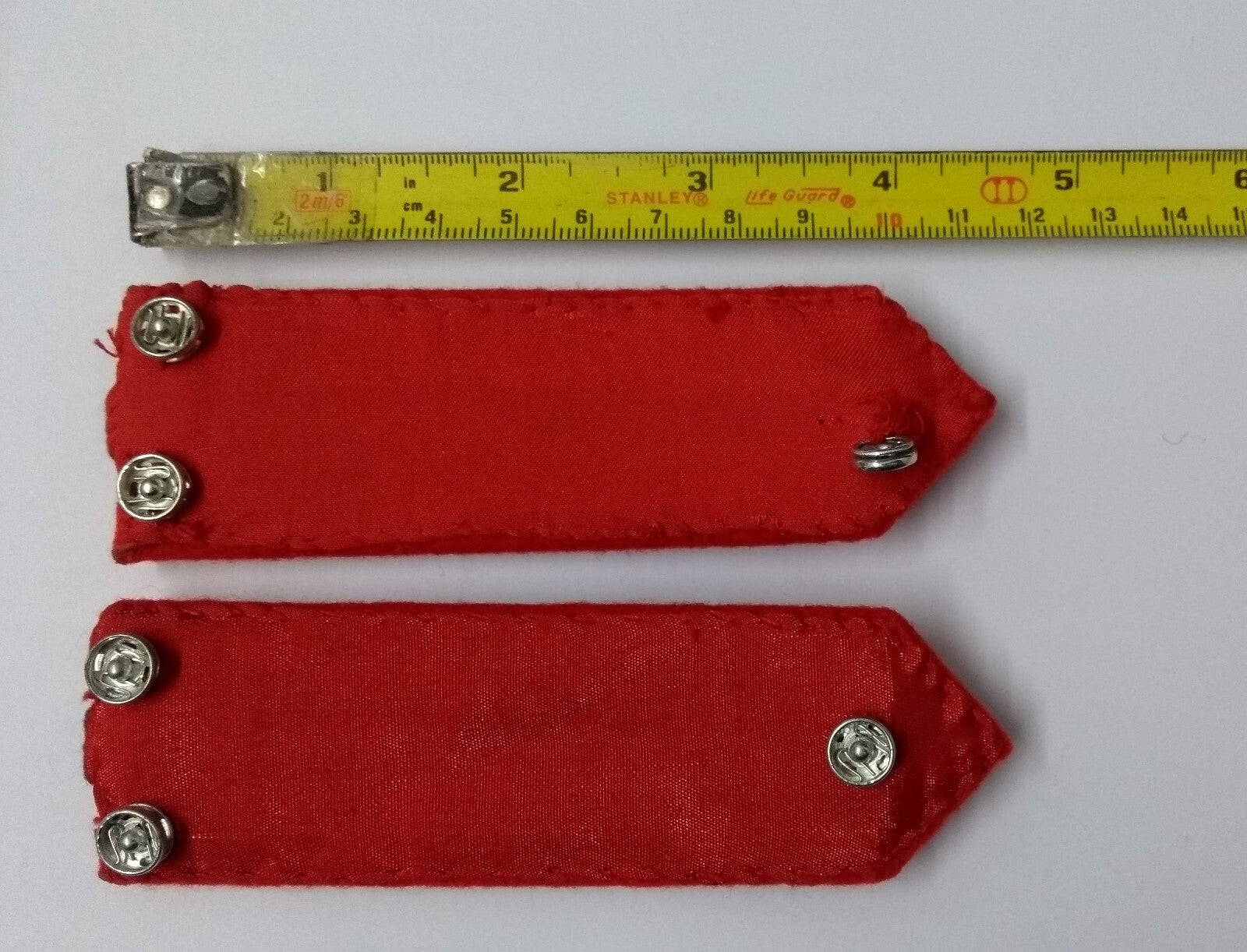 SNR Rank Gorgets Scarlet Red Melton & Maroon Braid Detail For Senior Officers
