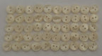 100 Vintage Buttons 2 Hole Shirt / Shank Anchors Pearlesque Cream 8.9mm NOS