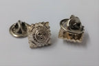 Light Infantry Pips 3/8" Silver Officer Rank Bath Stars Snap Pin X2 GIM160