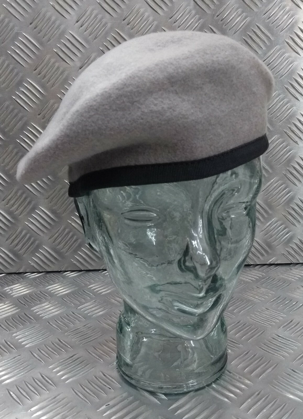 Hobson of London Style Light Grey Lined Wool Uniform Beret Size 7