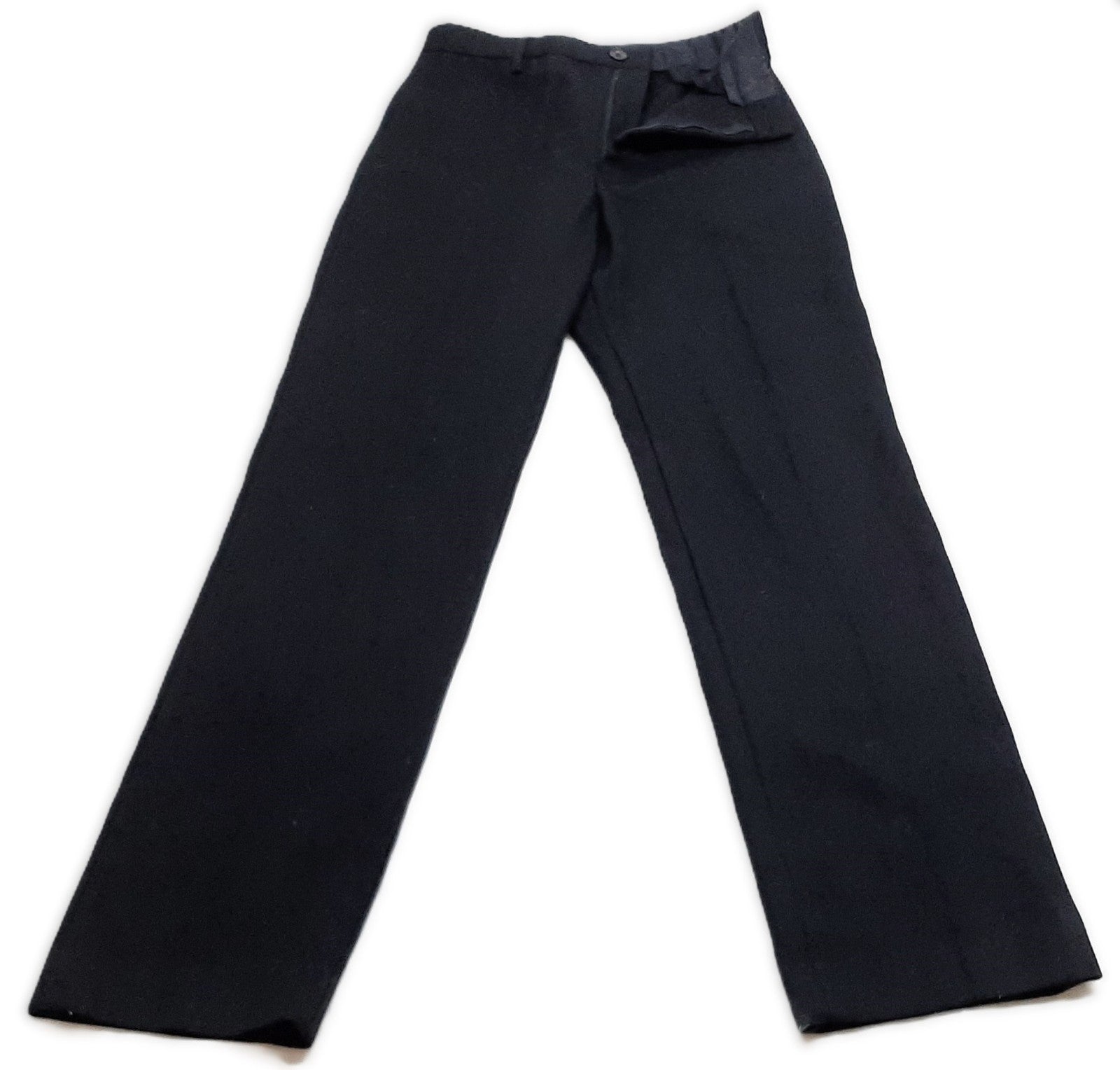 Dress Trouser Black British Basic Pattern Straight Leg W30"