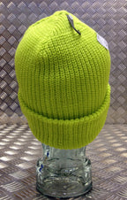 Yellow / Lime Green Knitted Beanie Hat / Watch Cap / Woolly Hat - One size - NEW