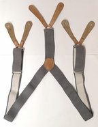 Genuine British Army / RAF Royal Air Force Braces with Leather Buckles XL Adjustable