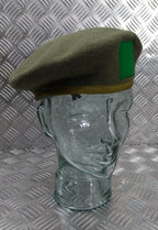 Wool Dress Beret H&S London Khaki Green Size 57cm