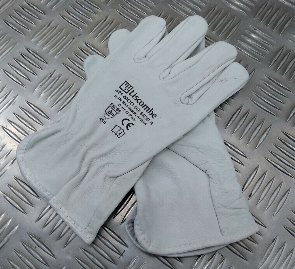 Liscombe Chrome Leather Safety Working Gloves PPE Mil-Spec Heavy Duty Work Wear
