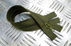 Genuine British ANF 8" Closed End Green Zip / Zipper H Duty